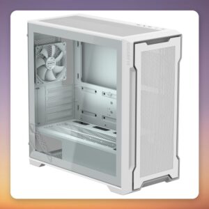 GigaByte C102 Glass Ice White Mid-Tower Case, µATX, Tempered Glass, 360 mm Radiator Support
