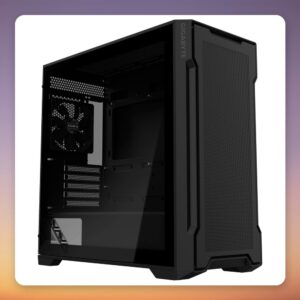 Gigabyte C102 Glass Micro-ATX Mid Tower Case, Black, Tempered Glass, 2x 120 mm Fans