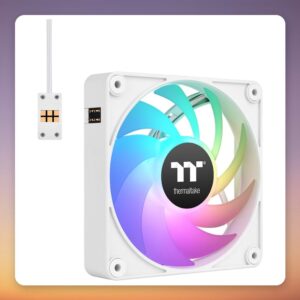 Thermaltake CT120 EX ARGB Sync 120 mm PWM Fan, White, 3-Pack