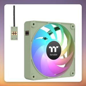 Thermaltake CT140 EX ARGB Sync 140 mm PWM Fan, Light Green, 3-Pack