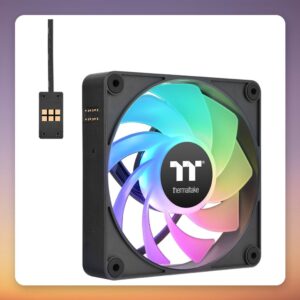Thermaltake CT120 EX Reverse ARGB Sync 120 mm PWM Case Fan, Black, 3-Pack