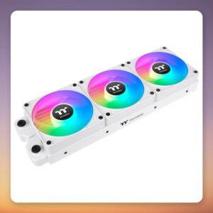Thermaltake CT140 EX Reverse ARGB Sync 140 mm PWM Fan, White, 3-Pack