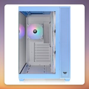 Thermaltake View 380 TG ARGB Hydrangea Blue ATX Mid-Tower Case, Dual Tempered Glass