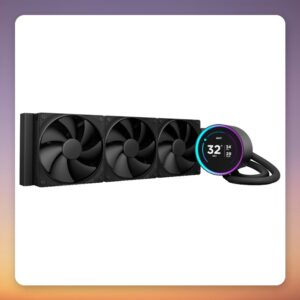 NZXT Kraken Elite 360 360 mm AIO Liquid Cooler with 2.72" LCD, Black
