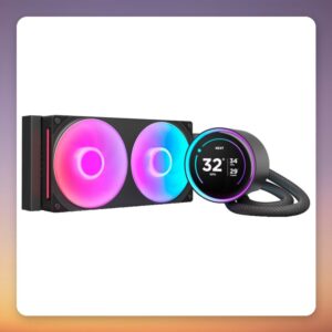 NZXT Kraken Elite 240 RGB 240 mm AIO Liquid Cooler with 2.72″ LCD, Black