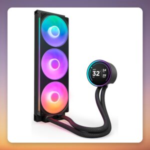 NZXT Kraken Elite 360 RGB 360 mm AIO Liquid Cooler with 2.72″ LCD, Black