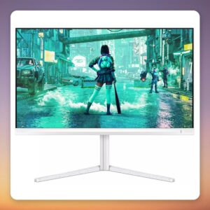 Philips Evnia 27M2N3201A 27-Inch Full HD 180 Hz Fast IPS Gaming Monitor, White