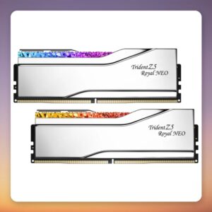 G.Skill Trident Z5 Royal Neo 32 GB DDR5-6000 CL28 (2×16 GB) AMD EXPO, Silver