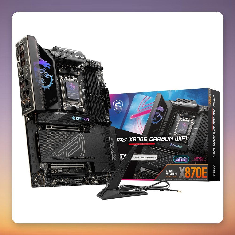 MSI MPG X870E Carbon WiFi AM5 ATX Motherboard, DDR5, Wi-Fi 7, 5 GbE – image 6