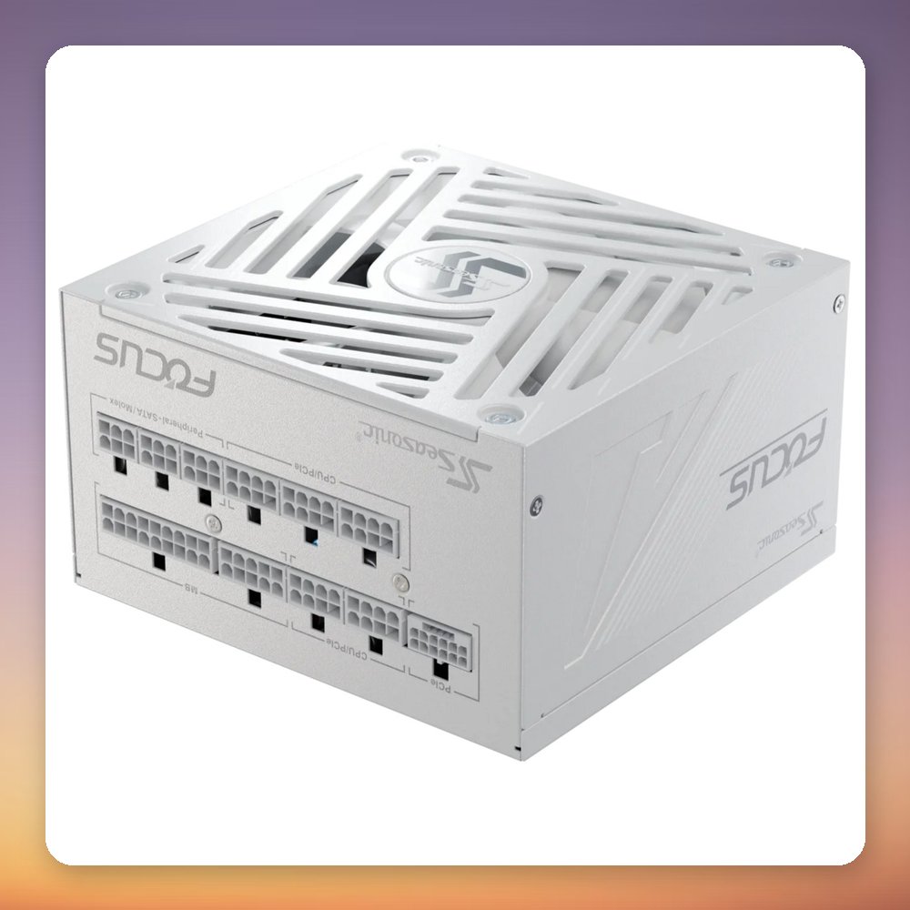 Seasonic FOCUS GX-1000 1000W 80 PLUS Gold ATX 3.1 Fully Modular PSU, White – image 2