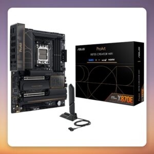 Asus ProArt X870E-Creator WiFi AM5 ATX Motherboard, DDR5, 10G + 2.5G LAN, Wi-Fi 7