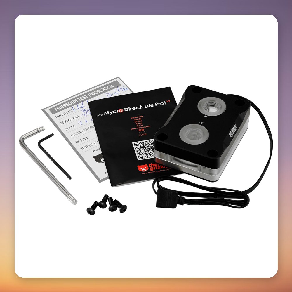 Thermal Grizzly Intel Mycro Direct-Die Pro RGB Water Block for Intel LGA1700, Black/Transparent – image 4