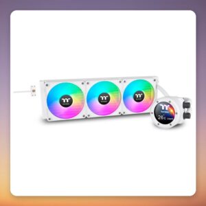 Thermaltake TH360 V2 Ultra EX ARGB Sync 360 mm AIO Liquid Cooler with LCD, White