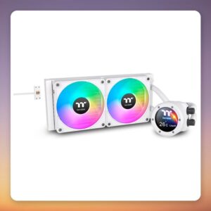 Thermaltake TH280 V2 Ultra EX ARGB Sync 280 mm AIO Liquid Cooler, Snow Edition, White