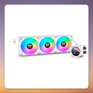 Thermaltake TH420 V2 Ultra EX ARGB Sync 420 mm AIO Liquid Cooler, Snow Edition, White