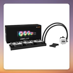 be quiet! Light Loop 360mm AIO Liquid CPU Cooler, 3x 120 mm ARGB Fans, Black