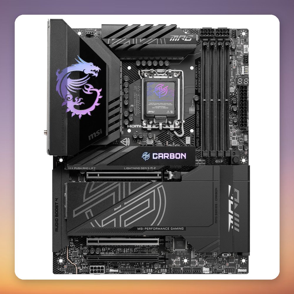 MSI MPG Z890 Carbon WiFi ATX Motherboard, Intel Z890, LGA 1851, DDR5, Wi-Fi 7 – image 2