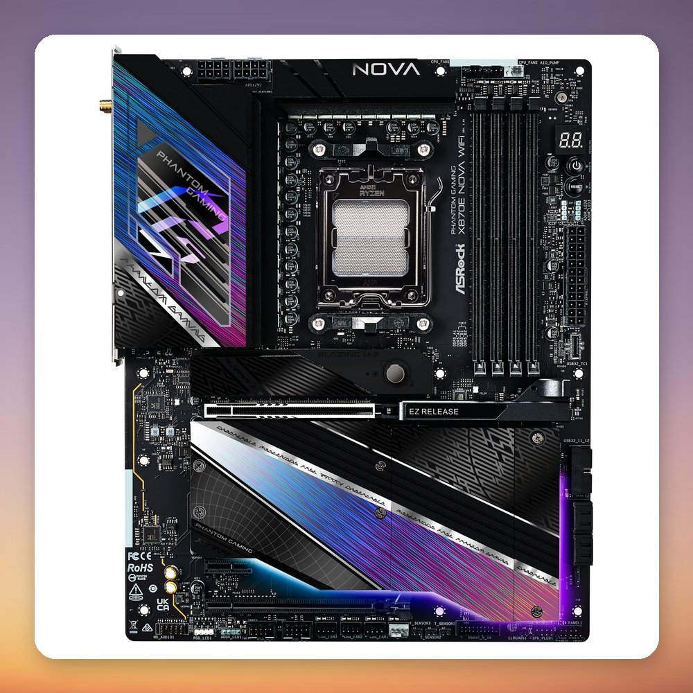 ASRock X870E Nova WiFi AM5 ATX Motherboard, DDR5, Wi-Fi 7, 5 GbE – image 2