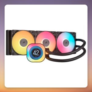 Corsair iCUE LINK TITAN 360 RX LCD RGB 360 mm AIO Liquid Cooler, Black