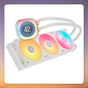 Corsair iCUE LINK TITAN 360 RX LCD RGB 360 mm AIO Liquid Cooler, White