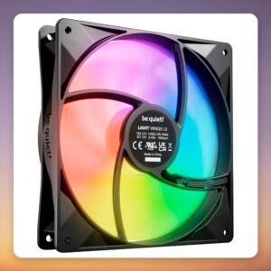 be quiet! Light Wings LX 140 mm PWM High-Speed ARGB Fan, Black, Triple Pack
