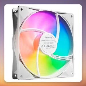 be quiet! Light Wings LX 140 mm PWM High-Speed ARGB Fan, White, 3-Pack