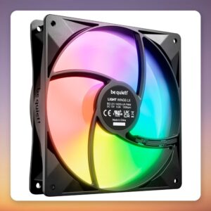 be quiet! Light Wings LX 140 mm PWM ARGB Fans, Black, 3-Pack