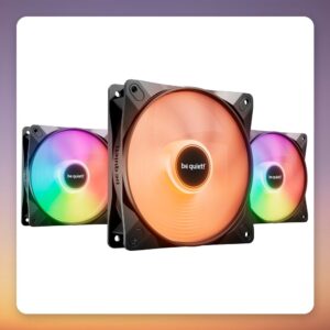 be quiet! Light Wings LX 120 mm PWM High-Speed ARGB Fan, Black, Triple Pack