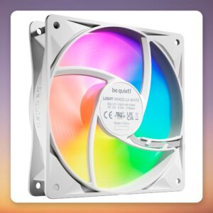 be quiet! Light Wings LX 120 mm PWM High-Speed ARGB Fan, White, 3-Pack