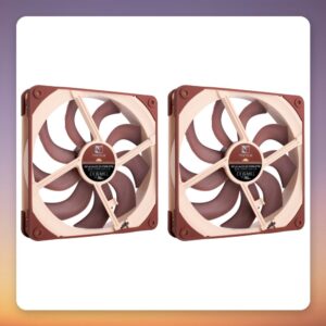 Noctua NF-A14x25 G2 PWM Sx2-PP 140 mm Fans, Twin Pack, Brown/Beige