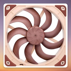 Noctua NF-A14x25 G2 LS-PWM 140 mm PWM Fan, Brown/Beige, 800 RPM