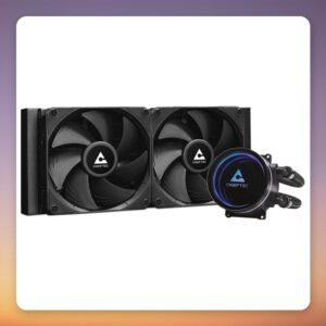 Chieftec ICEBERG 240 DARK 240 mm AIO Liquid CPU Cooler, Black, ARGB