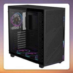 GigaByte AORUS C400 Glass Midi Tower Case, ATX, Tempered Glass, Black