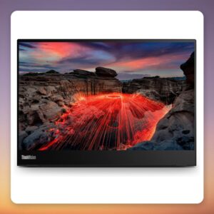 Lenovo ThinkVision M14t Gen2 14″ 2.2K IPS Portable Touchscreen Monitor, 2x USB-C