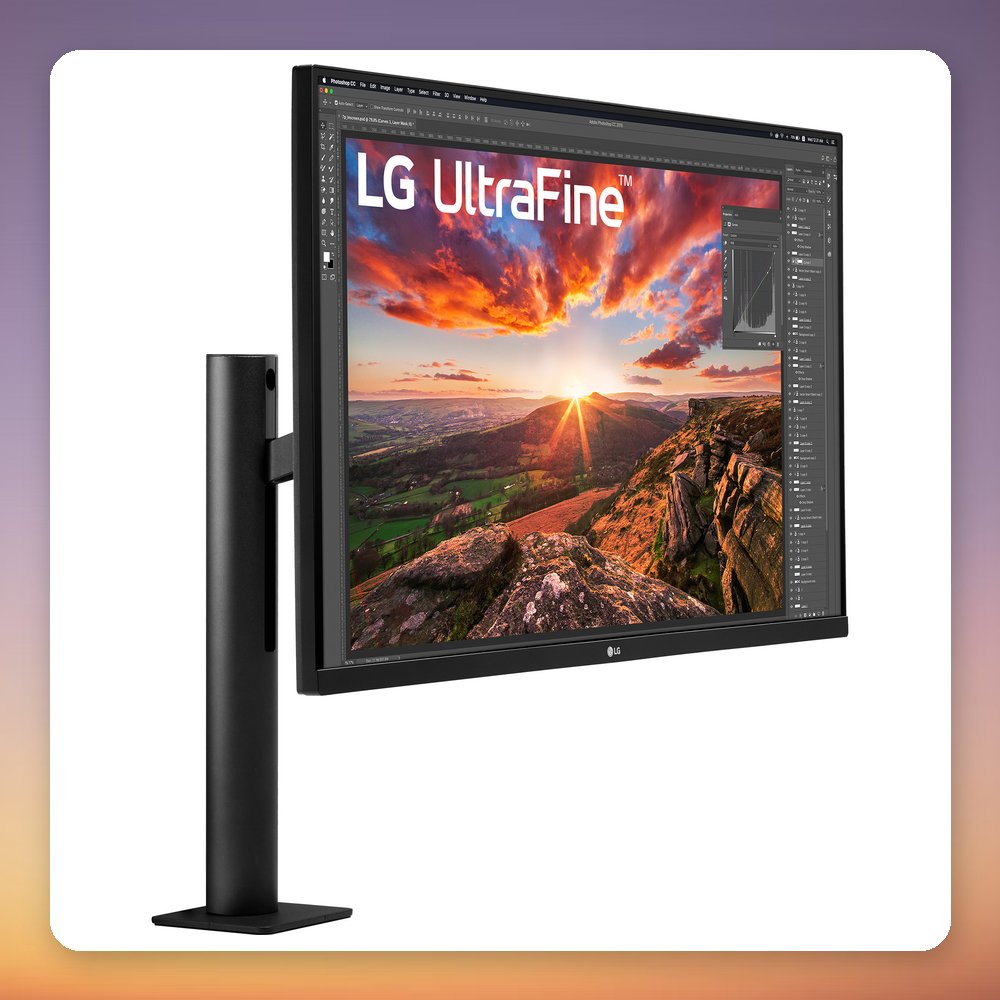 LG UltraFine Ergo 32UN880K-B 31.5" 4K IPS Monitor, USB-C 60W