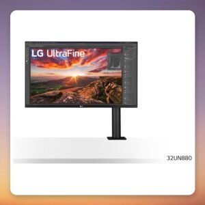 LG UltraFine Ergo 32UN880K-B 31.5″ 4K IPS Monitor, USB-C 60W