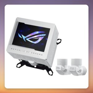 ASUS ROG Ryujin III WB White Edition CPU Water Block with 3.5″ LCD