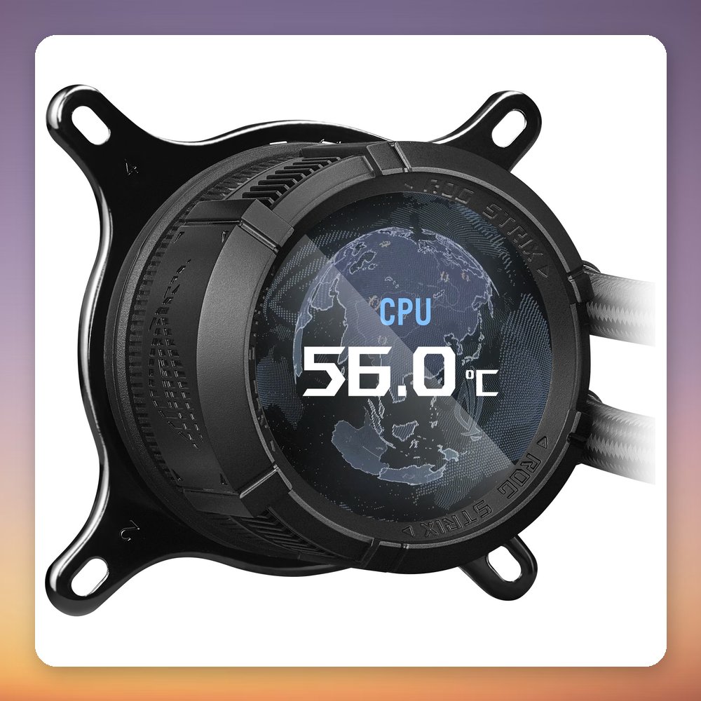 Asus ROG STRIX LC III 360 ARGB LCD 360 mm AIO Liquid Cooler, Black – image 5