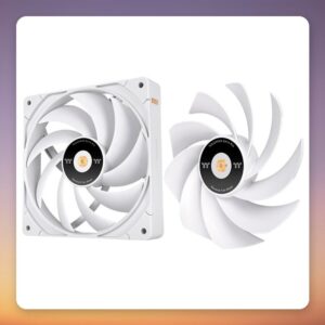 Thermaltake TOUGHFAN EX14 Pro White 140 mm PWM Case Fan, 3-Pack