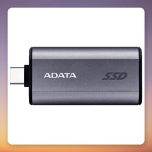 ADATA SC750 500 GB External SSD, USB-C 3.2 Gen 2, 1,050 MB/s, Black/Titan