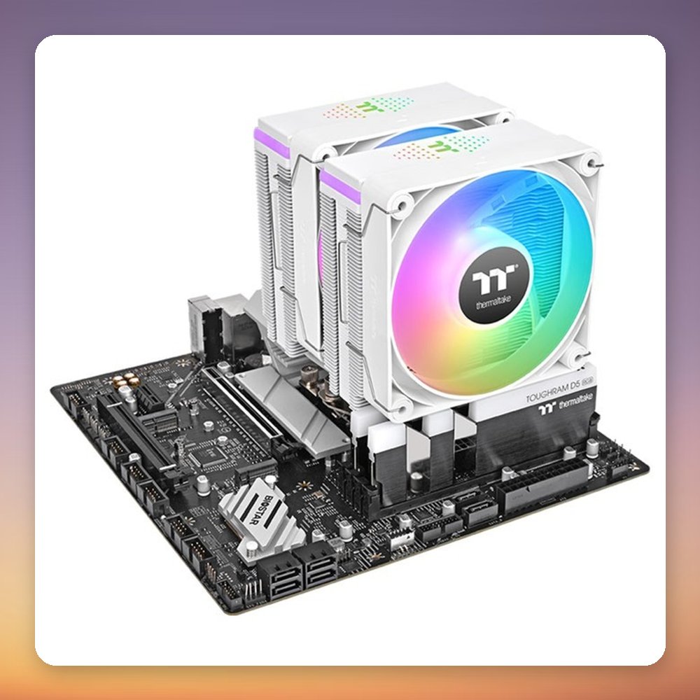 Thermaltake ASTRIA 600 ARGB 120 mm Dual Tower CPU Cooler, White, 265W TDP – image 5