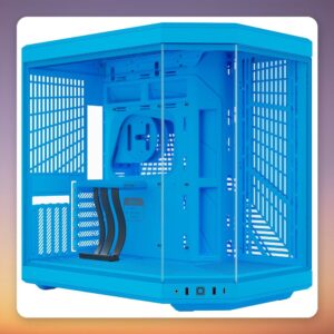HYTE Y70 Mid-Tower PC Case, Blueberry Milk (Light Blue), E-ATX, Tempered Glass