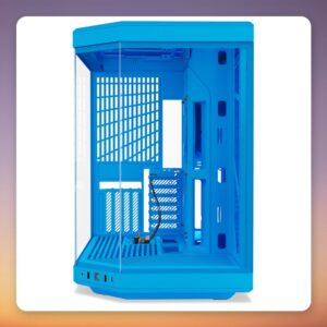 HYTE Y70 Mid-Tower PC Case, Blueberry Milk (Light Blue), E-ATX, Tempered Glass