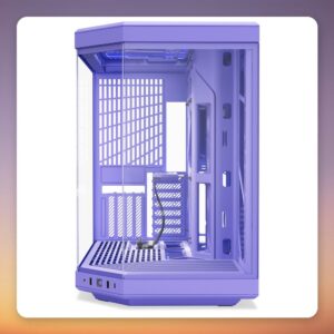 HYTE Y70 Taro Milk Mid-Tower E-ATX PC Case, Purple, Tempered Glass