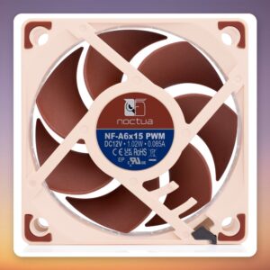 Noctua NF-A6x15 PWM 60 mm 4-Pin Case Fan, 3500 RPM, SSO2 Bearing
