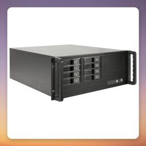 Inter-Tech IPC 4U-4508 4U Rackmount Server Case, E-ATX, 8 Hot-Swap Bays, Black
