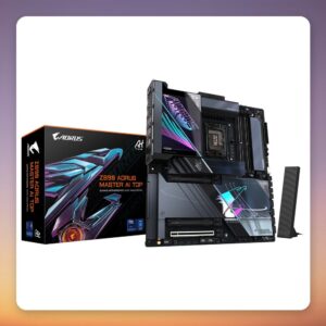 Gigabyte Z890 AORUS MASTER AI TOP E-ATX Motherboard, LGA 1851, DDR5, Wi-Fi 7, Dual 10GbE
