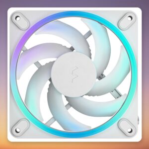 Fractal Design Momentum 12 RGB 120 mm PWM Fan, White, FDB Bearing, ARGB