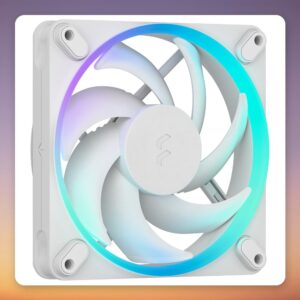 Fractal Design Momentum 12 RGB 120 mm PWM Fan, White, FDB Bearing, ARGB