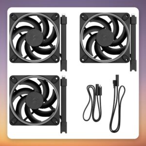 Fractal Design Momentum 12 RGB 120 mm PWM Fan, Black, 3-Pack